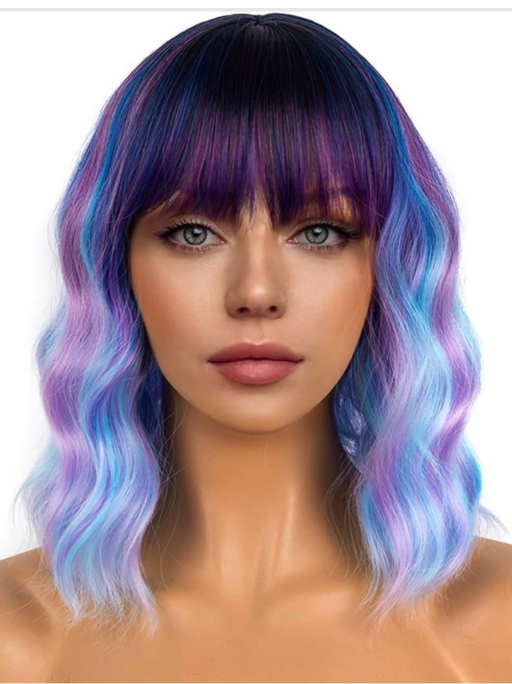 Short Bob with Bangs Synthetic Wig